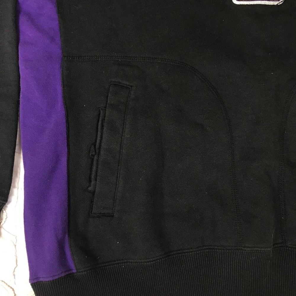 LA Lakers Hoodie Purple Black Gold Medium NBA - Picture 5 of 8